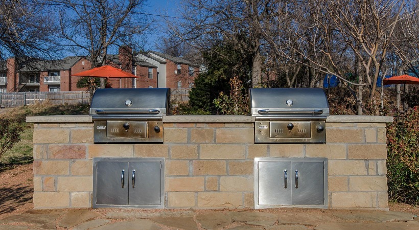 outdoor grilling station