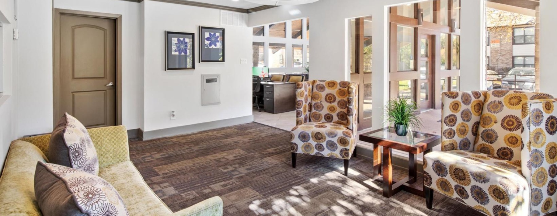 seating area in a clubhouse